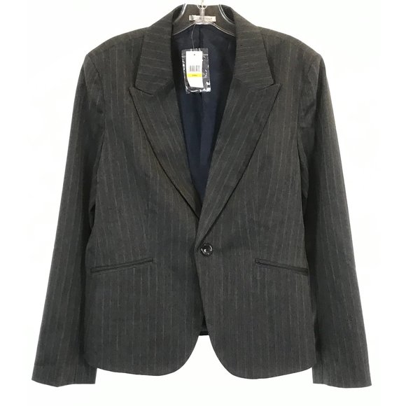 NWT Women Large Van Heusen Pinstripe Blazer Jacket - Picture 1 of 3